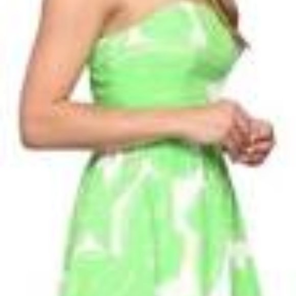 Lilly Pulitzer strapless green bee dress, 2 - Picture 5 of 6
